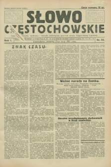 Słowo Częstochowskie : dziennik polityczny, społeczny i literacki, poświęcony sprawom miasta Częstochowy i powiatu. R.1, nr 52 (17 maja 1931)