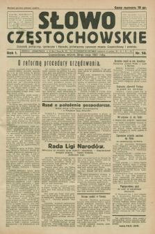 Słowo Częstochowskie : dziennik polityczny, społeczny i literacki, poświęcony sprawom miasta Częstochowy i powiatu. R.1, nr 59 (26 maja 1931)