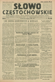Słowo Częstochowskie : dziennik polityczny, społeczny i literacki, poświęcony sprawom miasta Częstochowy i powiatu. R.1, nr 64 (2 czerwca 1931)