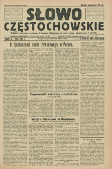 Słowo Częstochowskie : dziennik polityczny, społeczny i literacki, poświęcony sprawom miasta Częstochowy i powiatu. R.1, nr 70 (10 czerwca 1931)