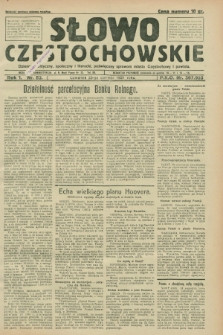 Słowo Częstochowskie : dziennik polityczny, społeczny i literacki, poświęcony sprawom miasta Częstochowy i powiatu. R.1, nr 83 (25 czerwca 1931)
