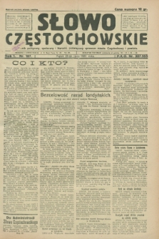 Słowo Częstochowskie : dziennik polityczny, społeczny i literacki, poświęcony sprawom miasta Częstochowy i powiatu. R.1, nr 107 (24 lipca 1931)