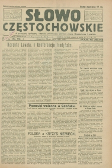 Słowo Częstochowskie : dziennik polityczny, społeczny i literacki, poświęcony sprawom miasta Częstochowy i powiatu. R.1, nr 112 (30 lipca 1931)