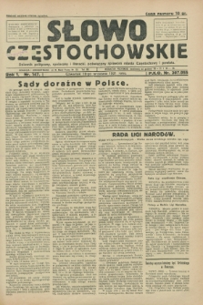 Słowo Częstochowskie : dziennik polityczny, społeczny i literacki, poświęcony sprawom miasta Częstochowy i powiatu. R.1, nr 147 (10 września 1931)