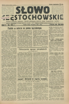 Słowo Częstochowskie : dziennik polityczny, społeczny i literacki, poświęcony sprawom miasta Częstochowy i powiatu. R.1, nr 154 (18 września 1931)