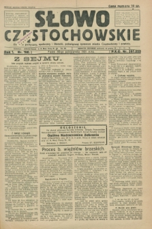 Słowo Częstochowskie : dziennik polityczny, społeczny i literacki, poświęcony sprawom miasta Częstochowy i powiatu. R.1, nr 190 (30 października 1931)