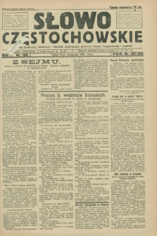 Słowo Częstochowskie : dziennik polityczny, społeczny i literacki, poświęcony sprawom miasta Częstochowy i powiatu. R.1, nr 196 (6 listopada 1931)