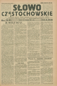 Słowo Częstochowskie : dziennik polityczny, społeczny i literacki, poświęcony sprawom miasta Częstochowy i powiatu. R.1, nr 197 (7 listopada 1931)