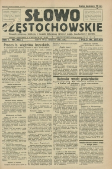 Słowo Częstochowskie : dziennik polityczny, społeczny i literacki, poświęcony sprawom miasta Częstochowy i powiatu. R.1, nr 203 (14 listopada 1931)