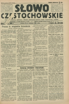 Słowo Częstochowskie : dziennik polityczny, społeczny i literacki, poświęcony sprawom miasta Częstochowy i powiatu. R.1, nr 209 (21 listopada 1931)