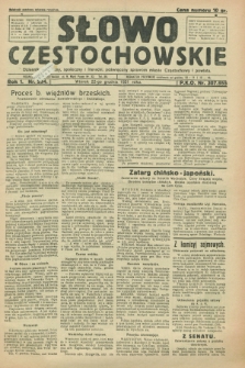 Słowo Częstochowskie : dziennik polityczny, społeczny i literacki, poświęcony sprawom miasta Częstochowy i powiatu. R.1, nr 234 (22 grudnia 1931)