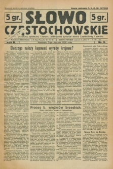 Słowo Częstochowskie : dziennik polityczny, społeczny i literacki, poświęcony sprawom miasta Częstochowy i powiatu. R.2, nr 2 (3 stycznia 1932)