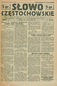 Słowo Częstochowskie : dziennik polityczny, społeczny i literacki, poświęcony sprawom miasta Częstochowy i powiatu. R.2, nr 6 (9 stycznia 1932)