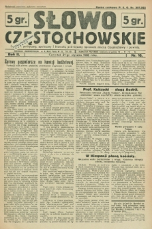 Słowo Częstochowskie : dziennik polityczny, społeczny i literacki, poświęcony sprawom miasta Częstochowy i powiatu. R.2, nr 16 (21 stycznia 1932)