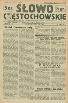 Słowo Częstochowskie : dziennik polityczny, społeczny i literacki, poświęcony sprawom miasta Częstochowy i powiatu. R.2, nr 32 (10 lutego 1932)