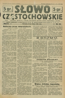 Słowo Częstochowskie : dziennik polityczny, społeczny i literacki, poświęcony sprawom miasta Częstochowy i powiatu. R.2, nr 42 (21 lutego 1932)