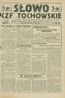 Słowo Częstochowskie : dziennik polityczny, społeczny i literacki, poświęcony sprawom miasta Częstochowy i powiatu. R.2, nr 57 (10 marca 1932)