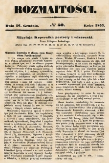Rozmaitości : pismo dodatkowe do Gazety Lwowskiej. 1857, nr 50