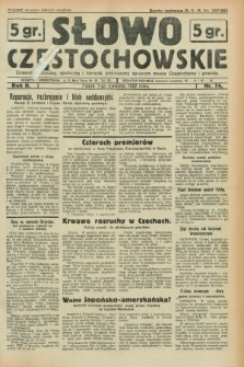 Słowo Częstochowskie : dziennik polityczny, społeczny i literacki, poświęcony sprawom miasta Częstochowy i powiatu. R.2, nr 74 (1 kwietnia 1932)