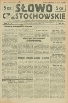 Słowo Częstochowskie : dziennik polityczny, społeczny i literacki, poświęcony sprawom miasta Częstochowy i powiatu. R.2, nr 91 (21 kwietnia 1932)