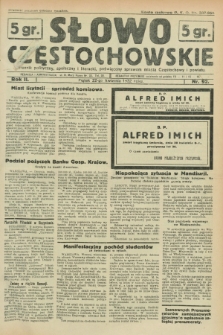 Słowo Częstochowskie : dziennik polityczny, społeczny i literacki, poświęcony sprawom miasta Częstochowy i powiatu. R.2, nr 92 (22 kwietnia 1932)