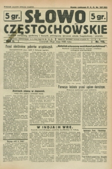 Słowo Częstochowskie : dziennik polityczny, społeczny i literacki, poświęcony sprawom miasta Częstochowy i powiatu. R.2, nr 112 (19 maja 1932)