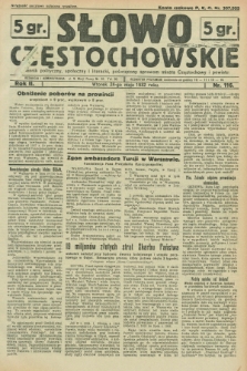 Słowo Częstochowskie : dziennik polityczny, społeczny i literacki, poświęcony sprawom miasta Częstochowy i powiatu. R.2, nr 116 (24 maja 1932)