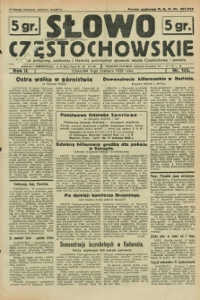 Słowo Częstochowskie : dziennik polityczny, społeczny i literacki, poświęcony sprawom miasta Częstochowy i powiatu. R.2, nr 123 (2 czerwca 1932)