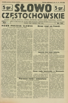 Słowo Częstochowskie : dziennik polityczny, społeczny i literacki, poświęcony sprawom miasta Częstochowy i powiatu. R.2, nr 125 (4 czerwca 1932)