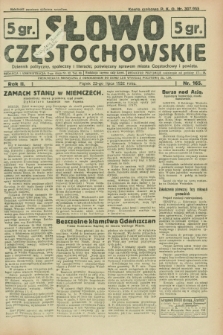 Słowo Częstochowskie : dziennik polityczny, społeczny i literacki, poświęcony sprawom miasta Częstochowy i powiatu. R.2, nr 165 (22 lipca 1932)
