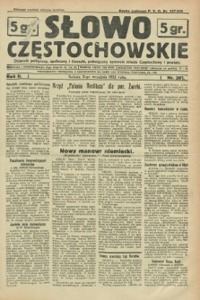 Słowo Częstochowskie : dziennik polityczny, społeczny i literacki, poświęcony sprawom miasta Częstochowy i powiatu. R.2, nr 201 (3 września 1932)