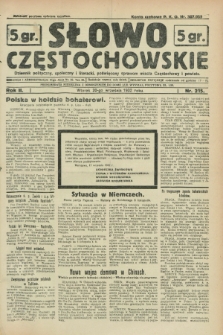 Słowo Częstochowskie : dziennik polityczny, społeczny i literacki, poświęcony sprawom miasta Częstochowy i powiatu. R.2, nr 215 (20 września 1932)