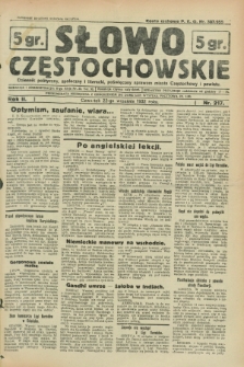 Słowo Częstochowskie : dziennik polityczny, społeczny i literacki, poświęcony sprawom miasta Częstochowy i powiatu. R.2, nr 217 (22 września 1932)