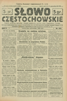 Słowo Częstochowskie : dziennik polityczny, społeczny i literacki, poświęcony sprawom miasta Częstochowy i powiatu. R.2, nr 231 (8 października 1932)