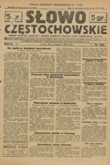 Słowo Częstochowskie : dziennik polityczny, społeczny i literacki, poświęcony sprawom miasta Częstochowy i powiatu. R.2, nr 263 (16 listopada 1932)