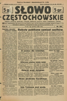 Słowo Częstochowskie : dziennik polityczny, społeczny i literacki, poświęcony sprawom miasta Częstochowy i powiatu. R.2, nr 281 (7 grudnia 1932)