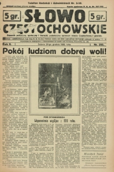 Słowo Częstochowskie : dziennik polityczny, społeczny i literacki, poświęcony sprawom miasta Częstochowy i powiatu. R.2, nr 295 (24 grudnia 1932)