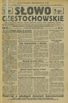 Słowo Częstochowskie : dziennik polityczny, społeczny i literacki, poświęcony sprawom miasta Częstochowy i powiatu. R.3, nr 3 (4 stycznia 1933)