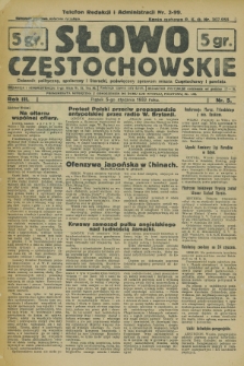 Słowo Częstochowskie : dziennik polityczny, społeczny i literacki, poświęcony sprawom miasta Częstochowy i powiatu. R.3, nr 5 (6 stycznia 1933)
