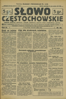 Słowo Częstochowskie : dziennik polityczny, społeczny i literacki, poświęcony sprawom miasta Częstochowy i powiatu. R.3, nr 20 (25 stycznia 1933)