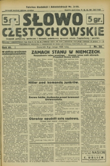 Słowo Częstochowskie : dziennik polityczny, społeczny i literacki, poświęcony sprawom miasta Częstochowy i powiatu. R.3, nr 32 (9 lutego 1933)