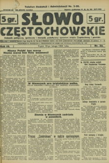 Słowo Częstochowskie : dziennik polityczny, społeczny i literacki, poświęcony sprawom miasta Częstochowy i powiatu. R.3, nr 33 (10 lutego 1933)