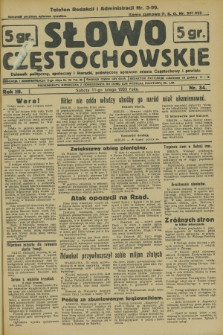 Słowo Częstochowskie : dziennik polityczny, społeczny i literacki, poświęcony sprawom miasta Częstochowy i powiatu. R.3, nr 34 (11 lutego 1933)
