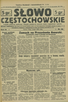 Słowo Częstochowskie : dziennik polityczny, społeczny i literacki, poświęcony sprawom miasta Częstochowy i powiatu. R.3, nr 40 (18 lutego 1933)