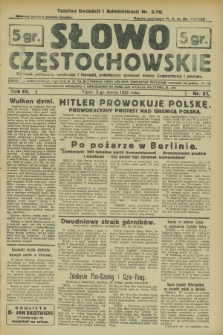 Słowo Częstochowskie : dziennik polityczny, społeczny i literacki, poświęcony sprawom miasta Częstochowy i powiatu. R.3, nr 51 (3 marca 1933)