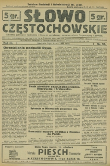 Słowo Częstochowskie : dziennik polityczny, społeczny i literacki, poświęcony sprawom miasta Częstochowy i powiatu. R.3, nr 53 (5 marca 1933)