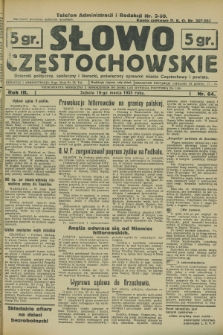 Słowo Częstochowskie : dziennik polityczny, społeczny i literacki, poświęcony sprawom miasta Częstochowy i powiatu. R.3, nr 64 (18 marca 1933)