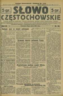 Słowo Częstochowskie : dziennik polityczny, społeczny i literacki, poświęcony sprawom miasta Częstochowy i powiatu. R.3, nr 68 (23 marca 1933)