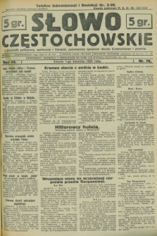 Słowo Częstochowskie : dziennik polityczny, społeczny i literacki, poświęcony sprawom miasta Częstochowy i powiatu. R.3, nr 76 (1 kwietnia 1933)