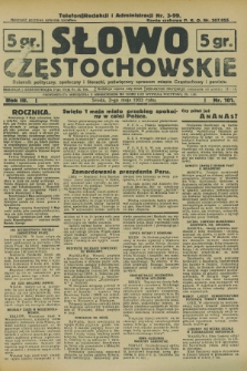 Słowo Częstochowskie : dziennik polityczny, społeczny i literacki, poświęcony sprawom miasta Częstochowy i powiatu. R.3, nr 101 (3 maja 1933)